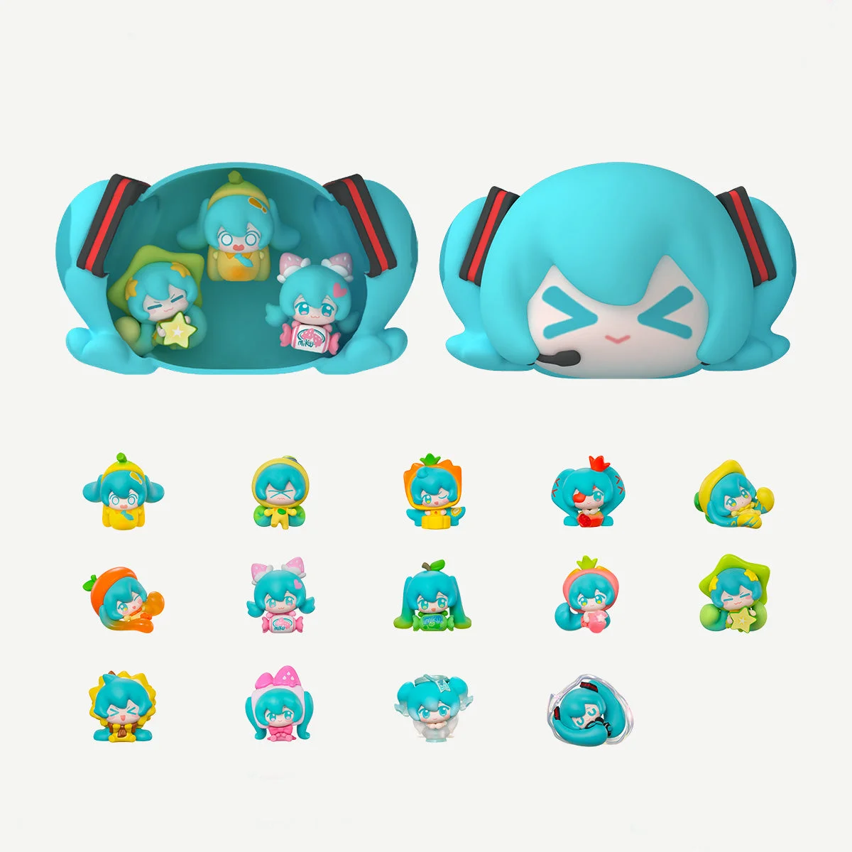 HATSUNE MIKU - Dopamine Qface Blind Box - 1 Unidade (3 Figuras)